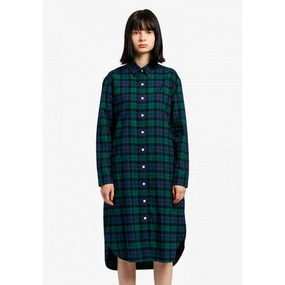 未使用　フレッドペリー　シャツドレス　ブラックウォッチ　サイズS相当