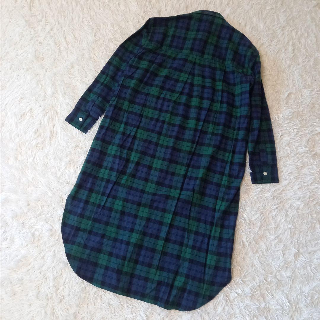 未使用　フレッドペリー　シャツドレス　ブラックウォッチ　サイズS相当