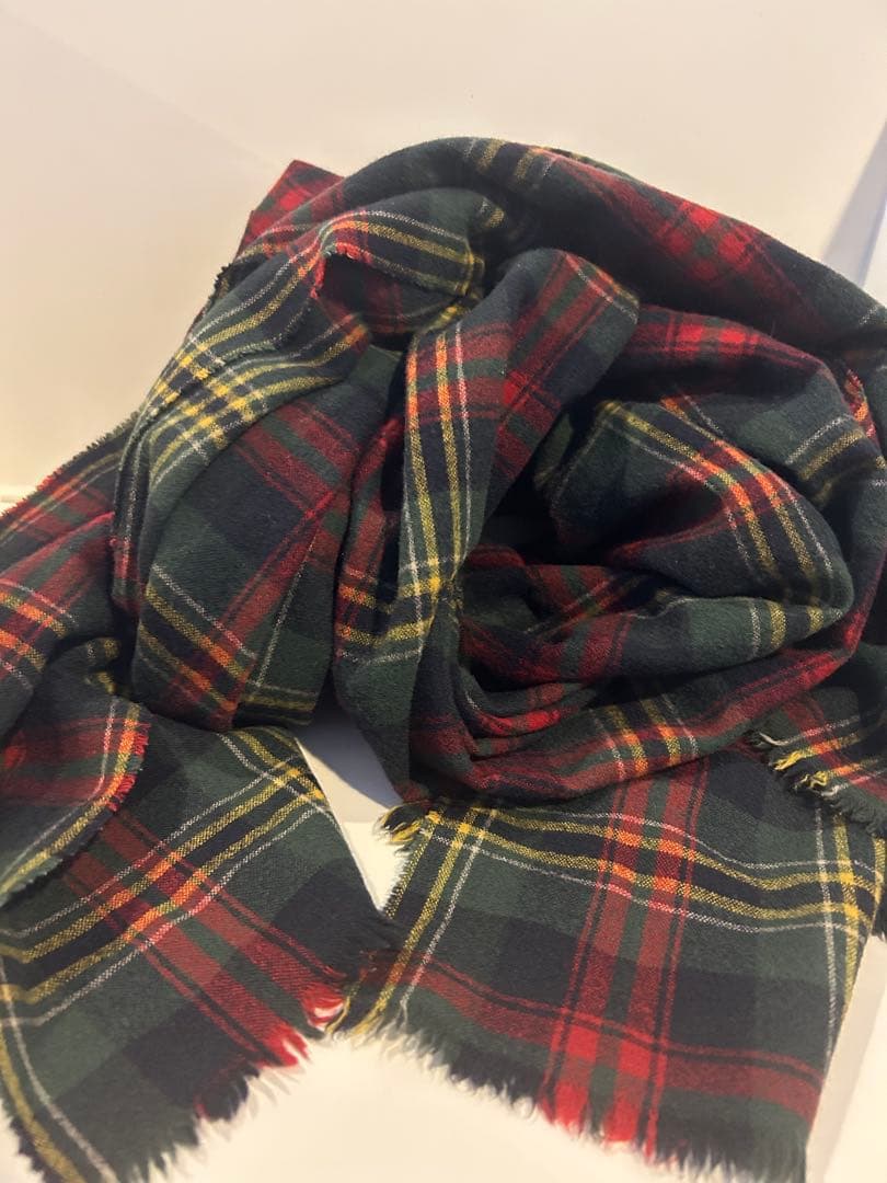 JUNYA WATANABE MAN 大判 ストール チェック - メルカリ