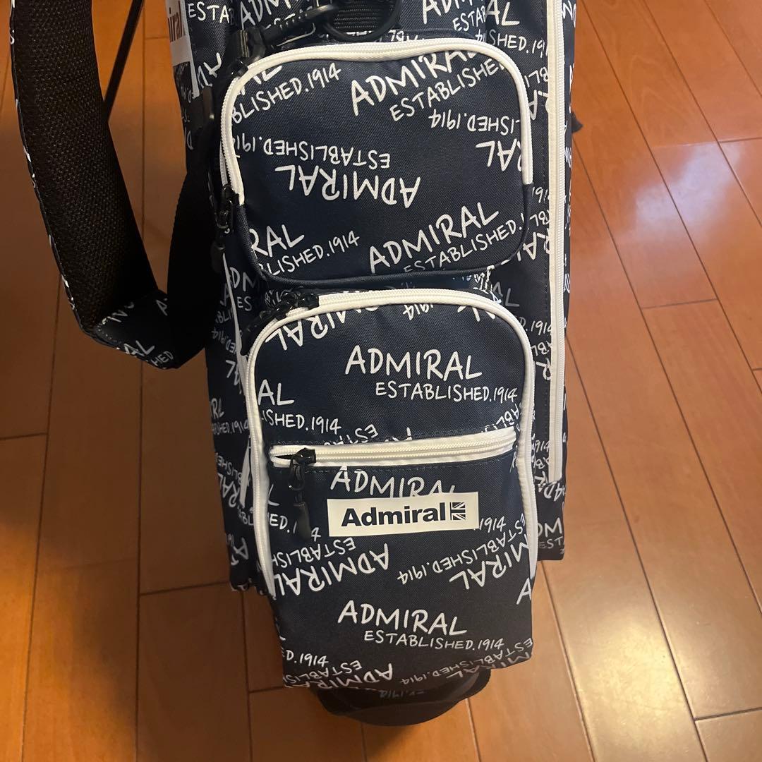 【専用】Admiral ゴルフバッグ スタンド付き ネイビー