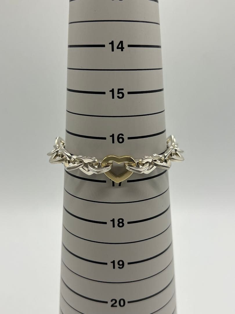 ティファニー TIFFANY オープン ハートリンク ブレスレット コンビ 希少