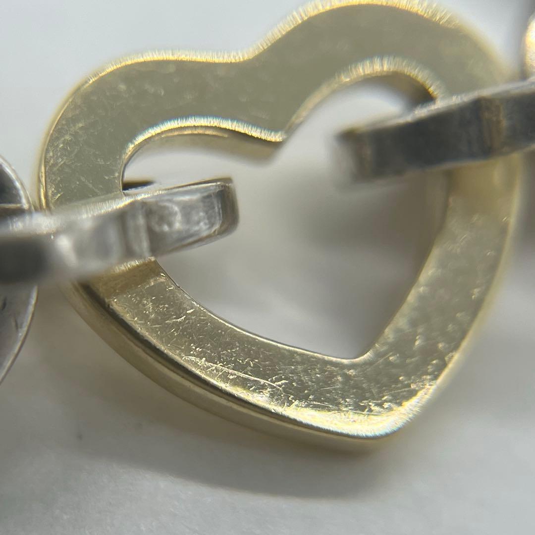 ティファニー TIFFANY オープン ハートリンク ブレスレット コンビ 希少