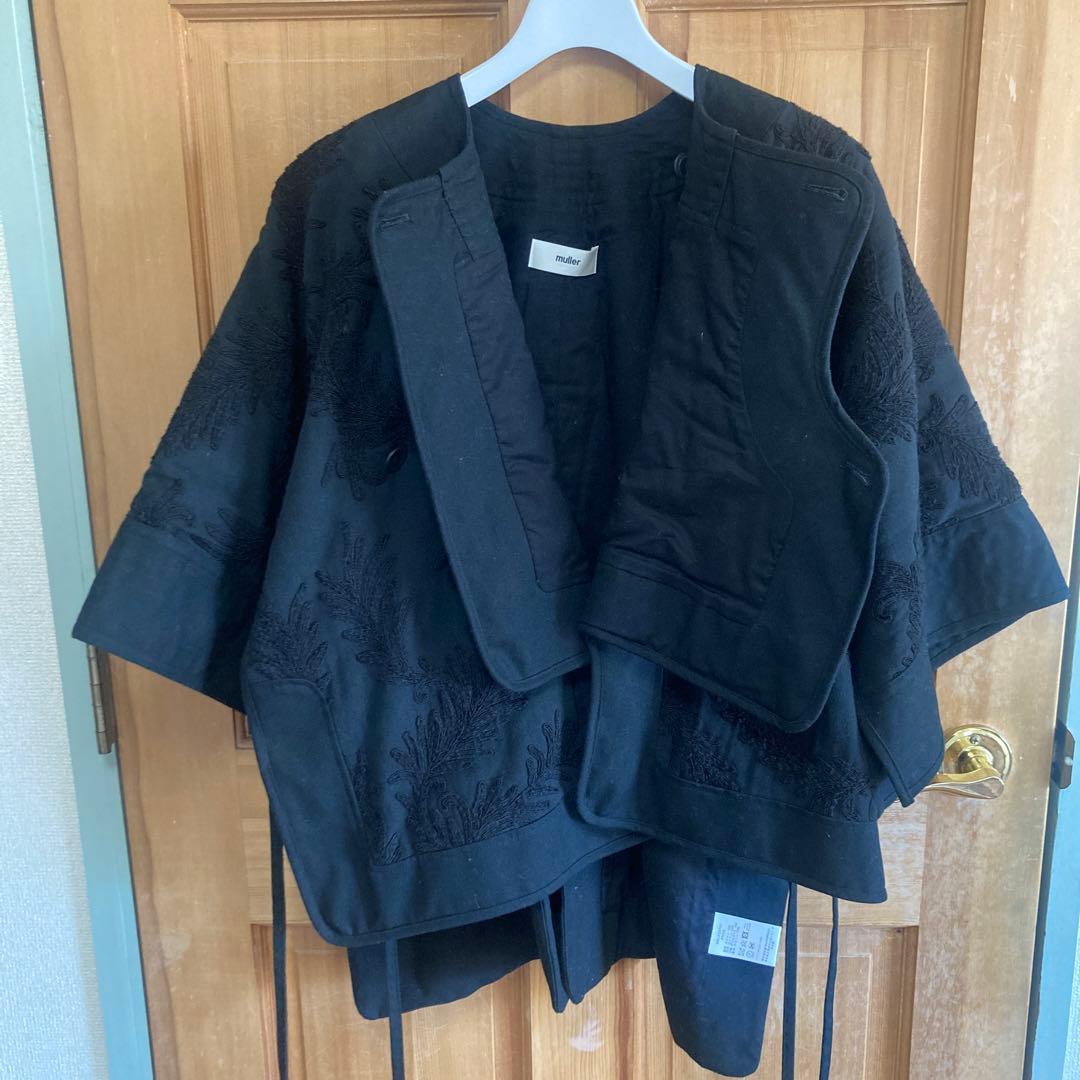 Muller of yoshiokuboブラック刺繍