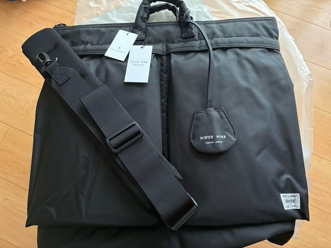 PORTER×HYKE HELMET BAG BLACK 25aw
