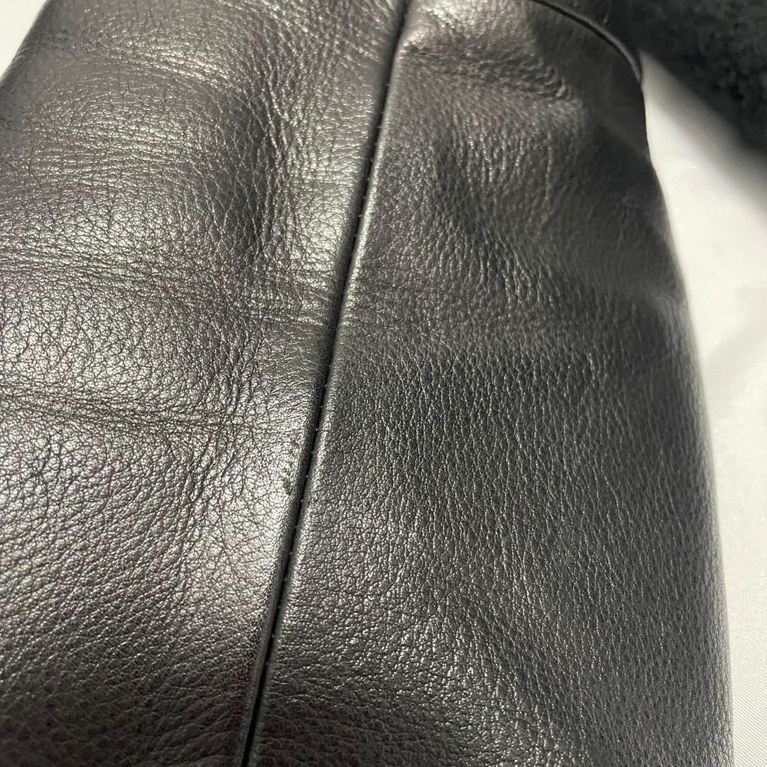 HERRINGBONE MELTON×COW HIDE JACKET