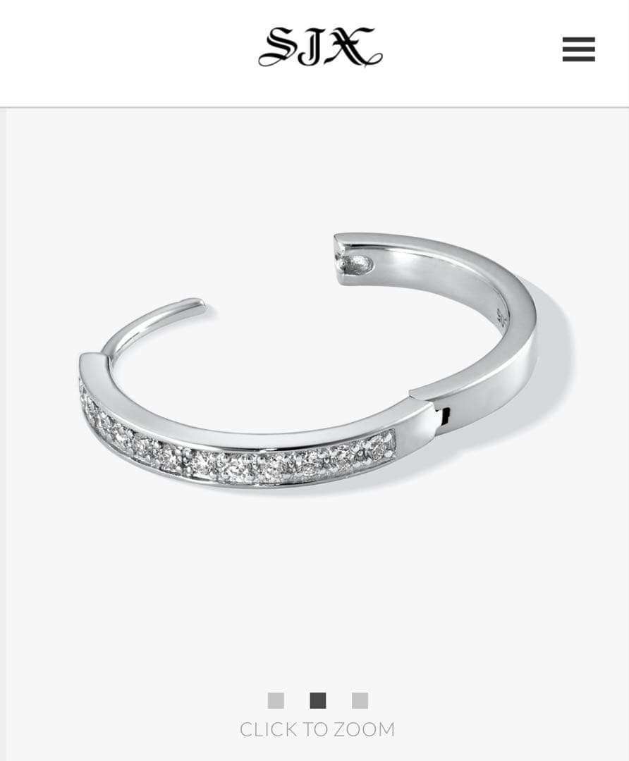 SJX W CLICK HOOP PIERCED (L) K10 ダイヤ0.05