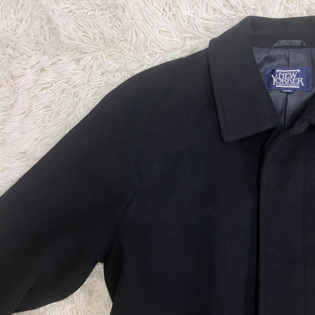 ニューヨーカー カシミヤ ウール ステンカラー バルマカーン コート