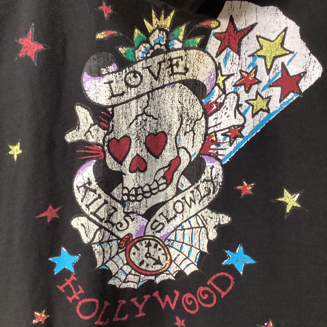 a 様お取置きEd Hardy エドハーディスカルプリント　ダメージ加工パーカー