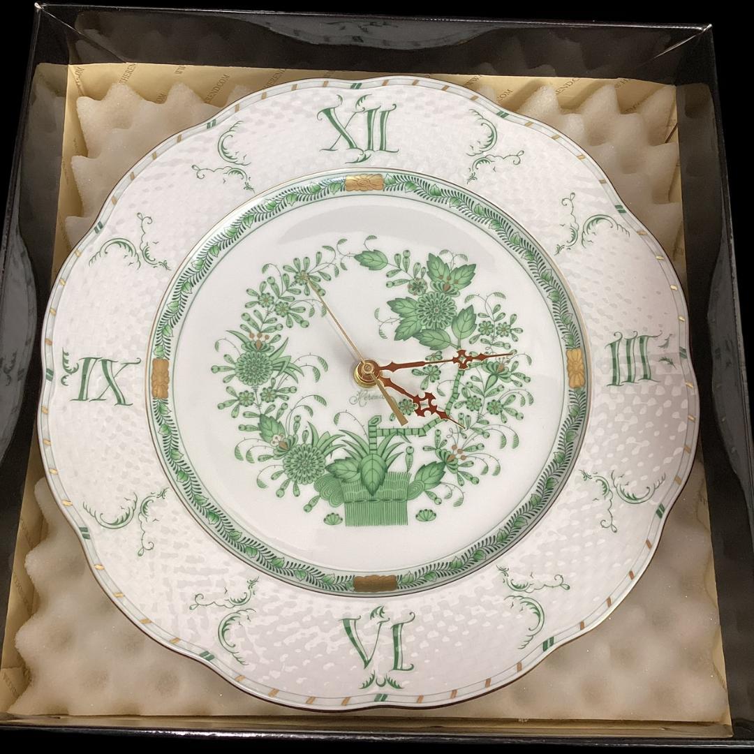 定価8万【未使用】ヘレンド インドの華 壁掛け時計 ウォールクロック プレート