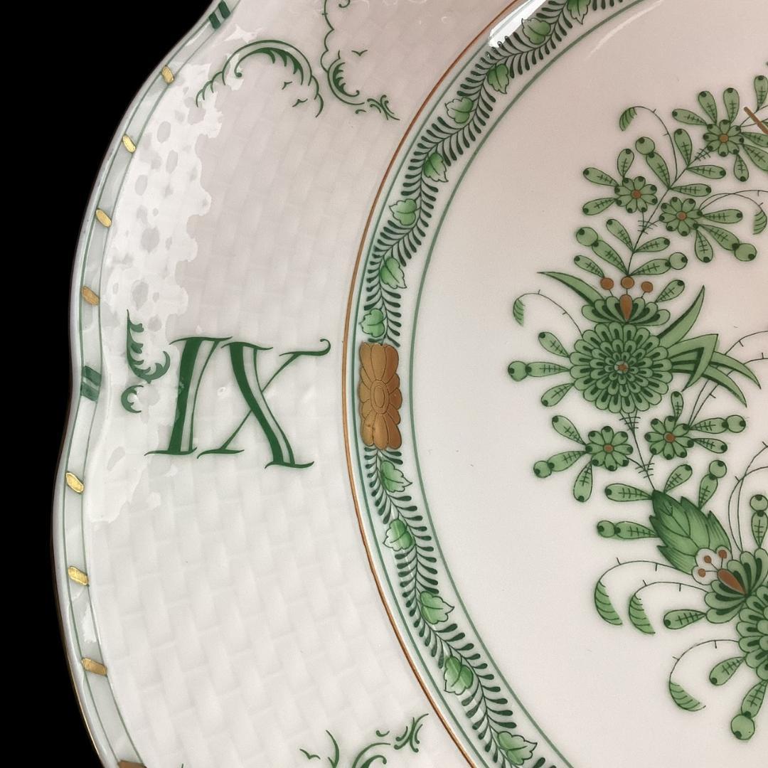 定価8万【未使用】ヘレンド インドの華 壁掛け時計 ウォールクロック プレート