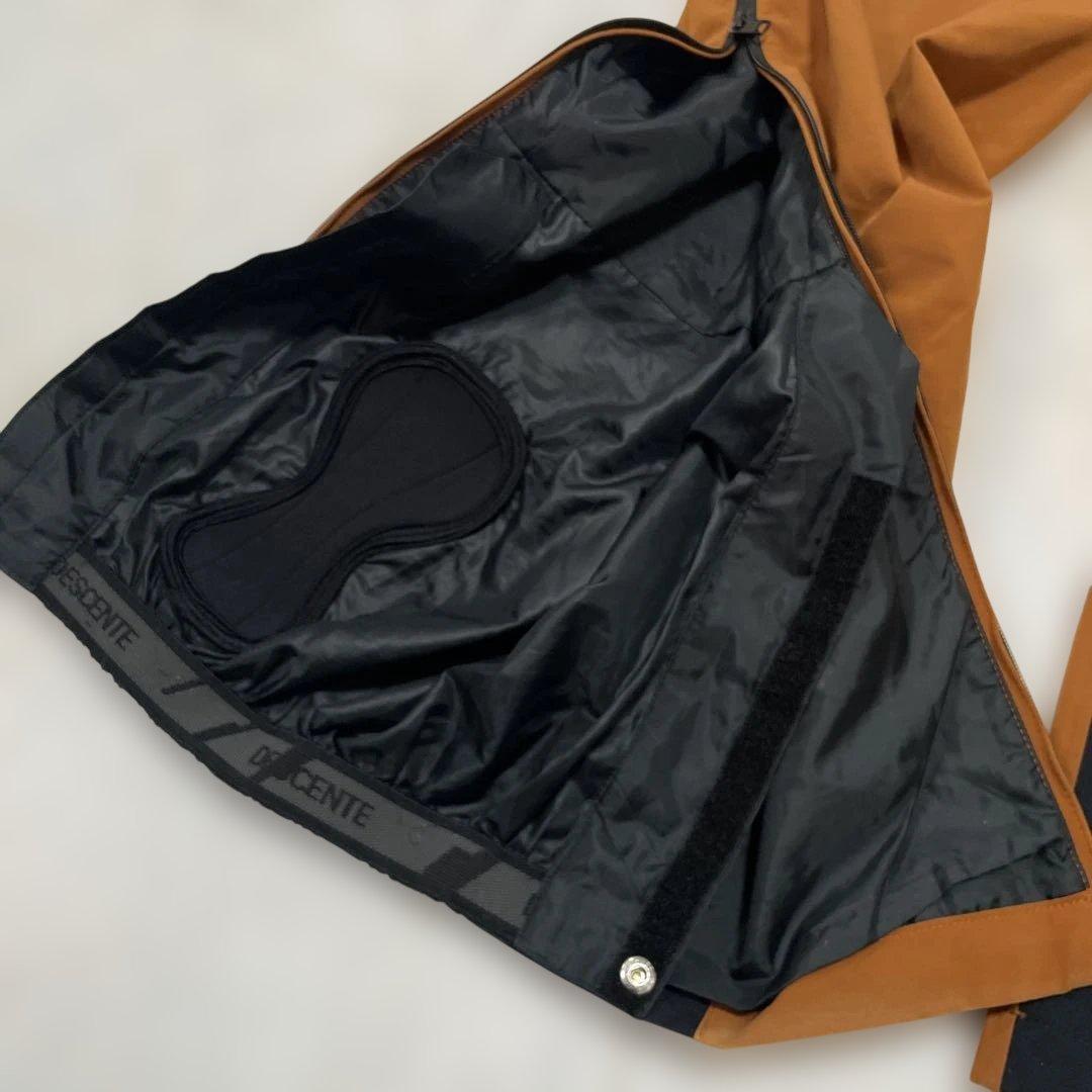 DESCENTE キャメル　スキーウェア オーバーオール　ボード