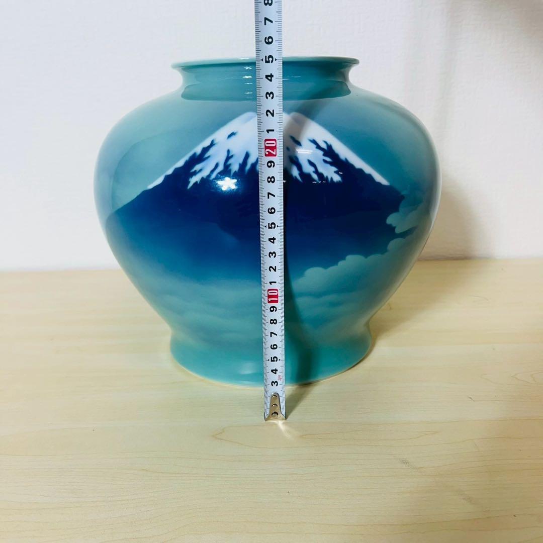 深川製磁 富士山 ふじさん 花瓶 花器 フラワーベース 金彩 有田焼 深川