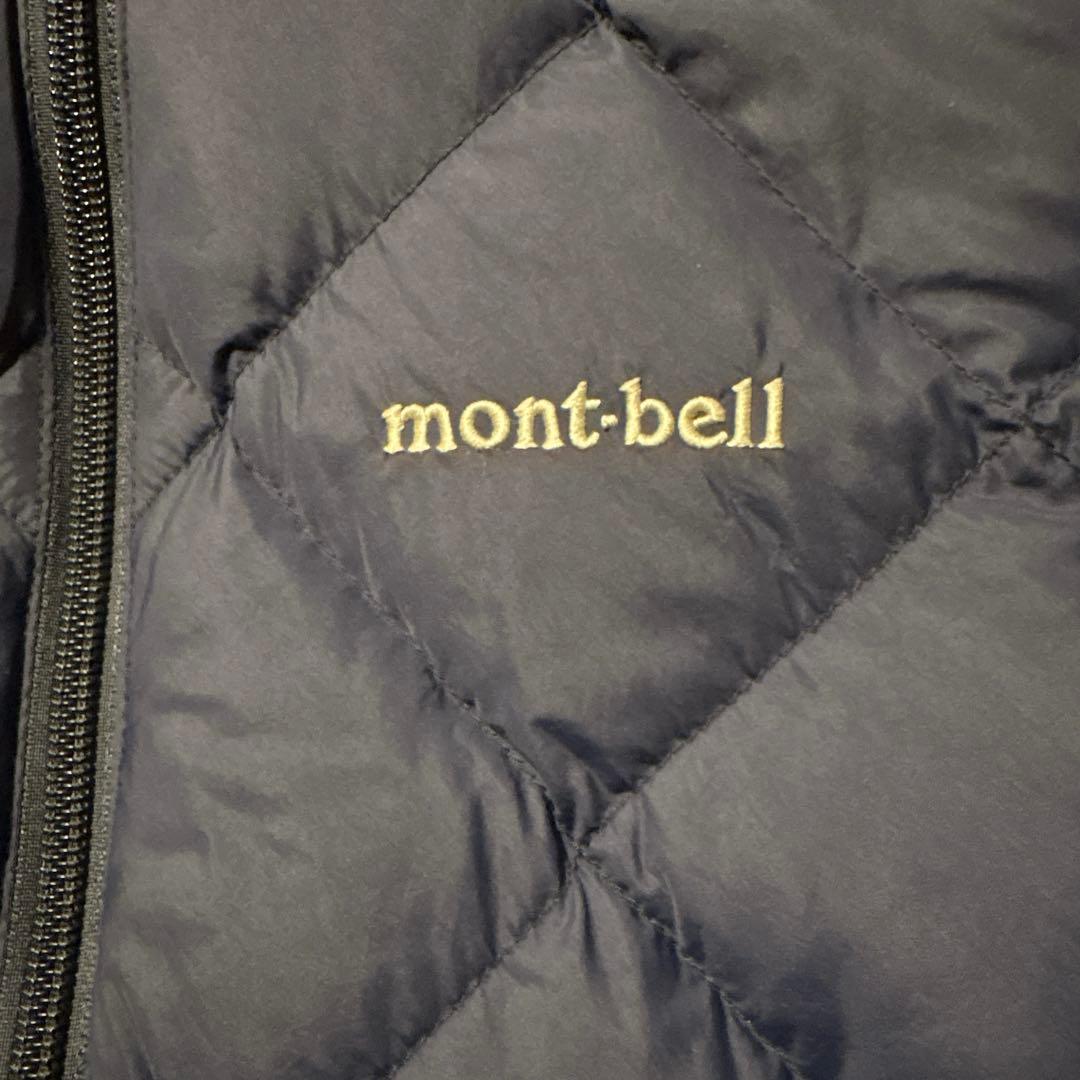 mont-bell リバーシブル ダウン フード取り外し可能 ネイビー/グリーン