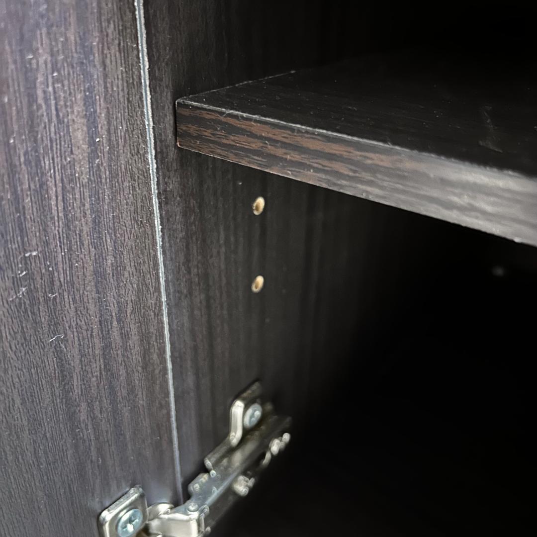 ニトリ キッチン収納キャビネット 電子レンジ台 ダークブラウン