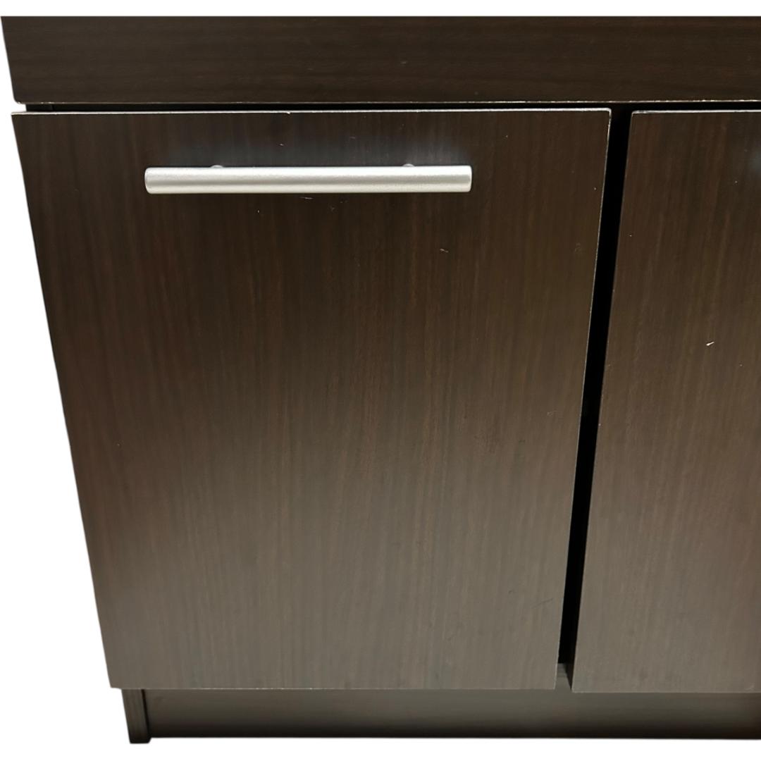 ニトリ キッチン収納キャビネット 電子レンジ台 ダークブラウン