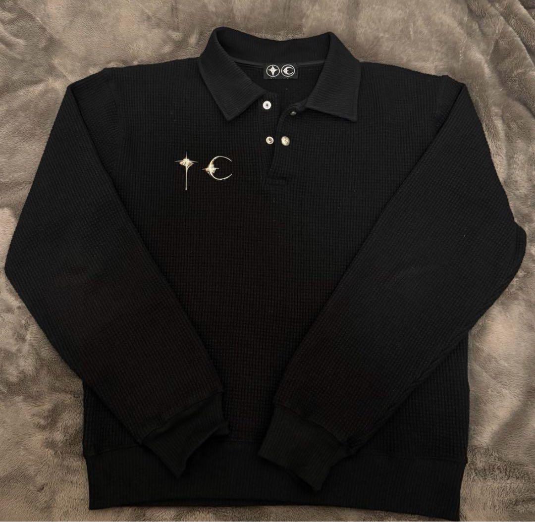 thug club TC PK ニットポロシャツ ブラック - メルカリ