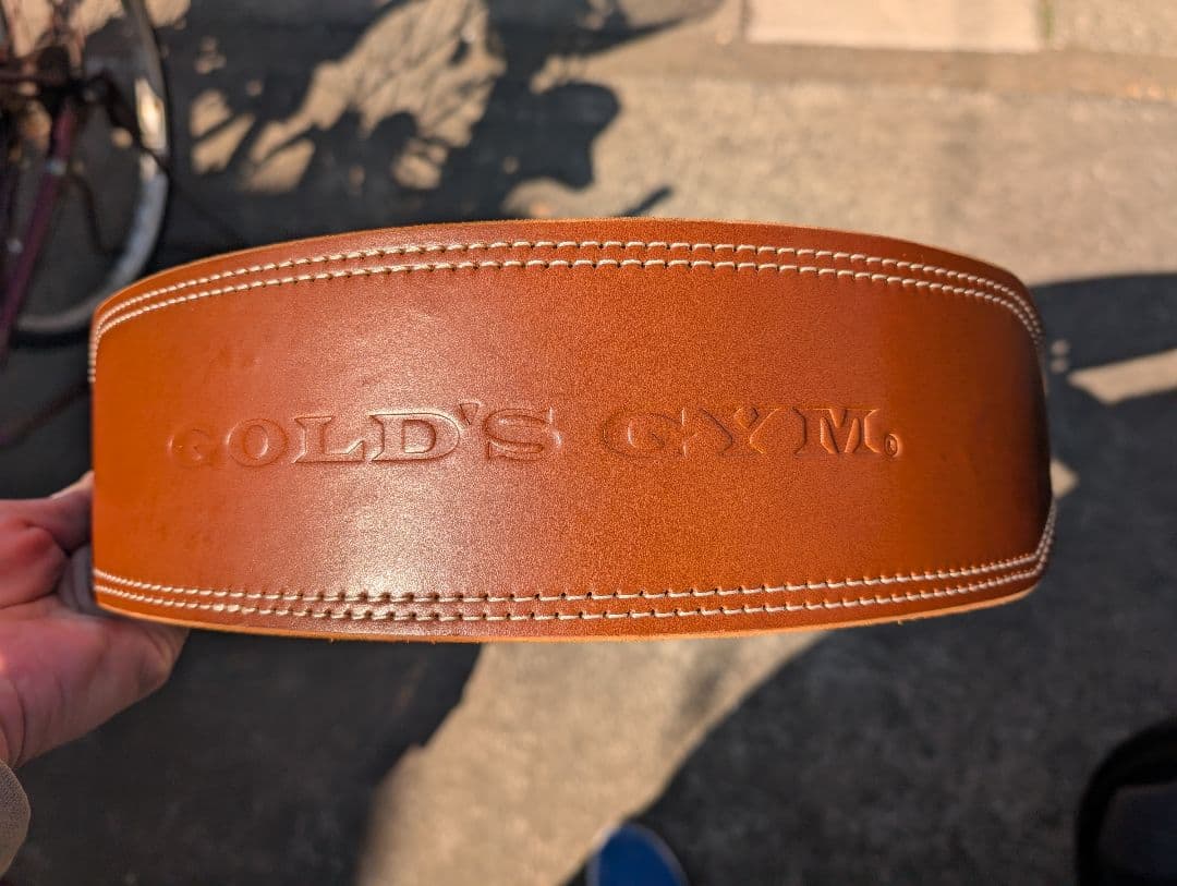 ゴールドジム　プロレザーベルト　XL