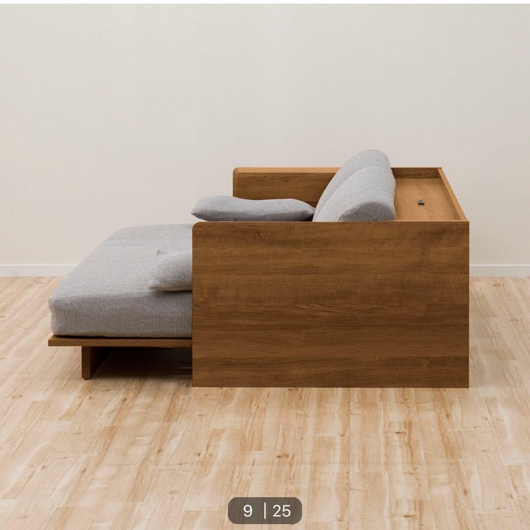 ニトリ】ソファベット 3way ミドルブラウン シングルベットサイズ