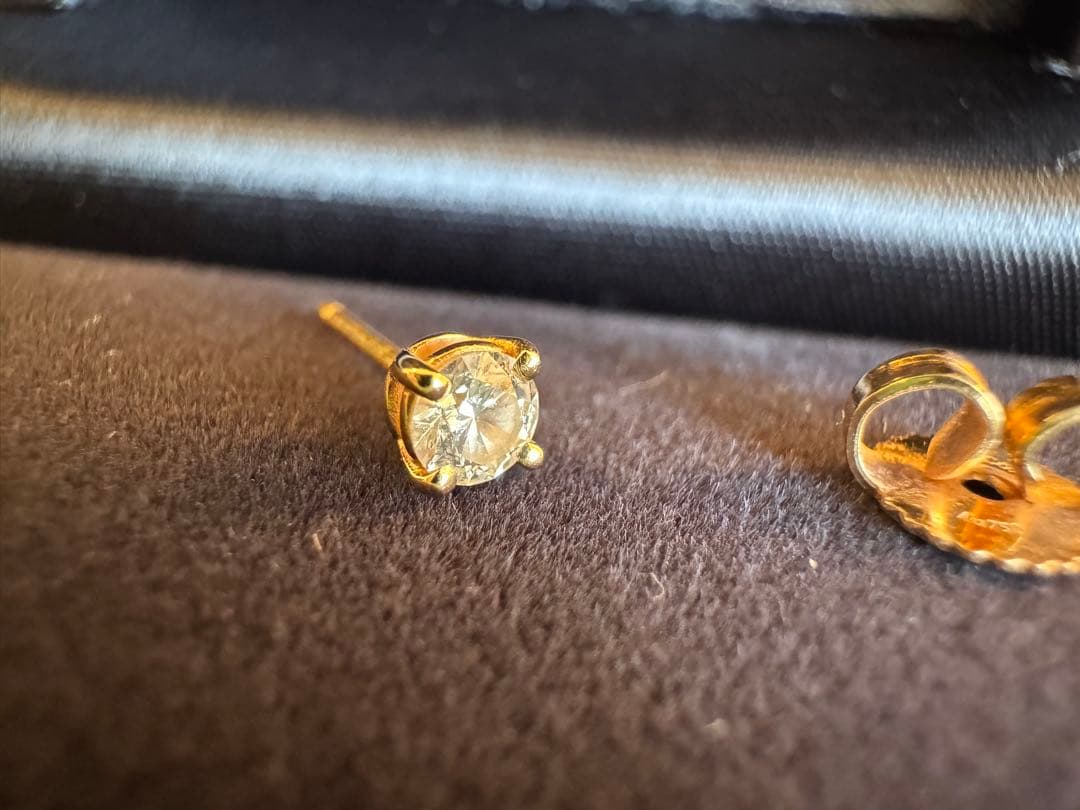 ティファニー ソリティア ダイヤモンド スタッド ピアス ローズゴールド 片耳