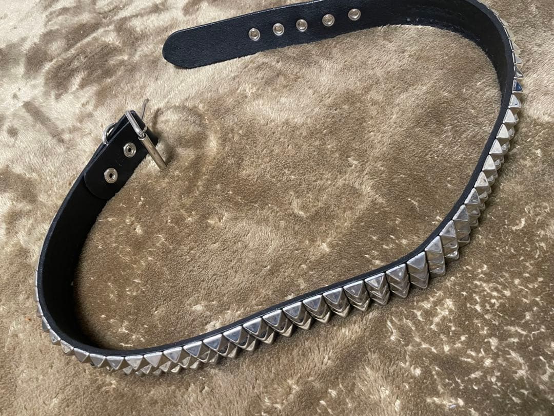 666 Studded Gear 3連ピラミッドスタッズベルト　 「最終値下げ」