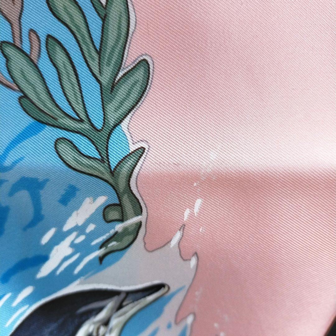 ☘️展示品 新品未使用☘️ HERMES　地中海の貴重な生命 カレ90 ピンク