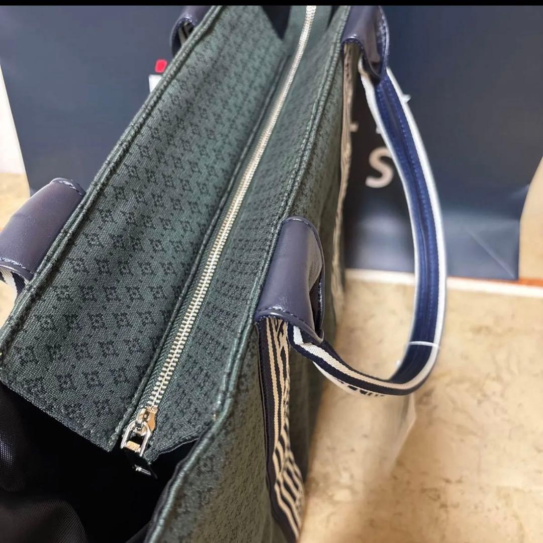 マスターバニー　トートバッグ ダイヤ柄・ジャガードロッカーバック　トート★緑