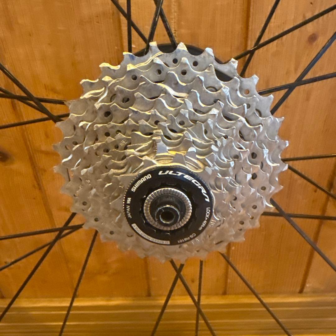ディスク用カーボンホイール　後輪2025年購入品superteam スプロケ付き