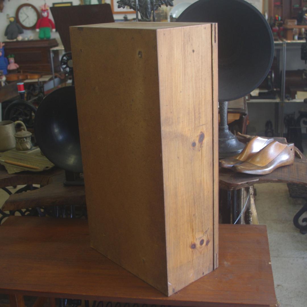 木製ガラスケース 4段 無垢 ドイツ アンティーク ビンテージ Z002