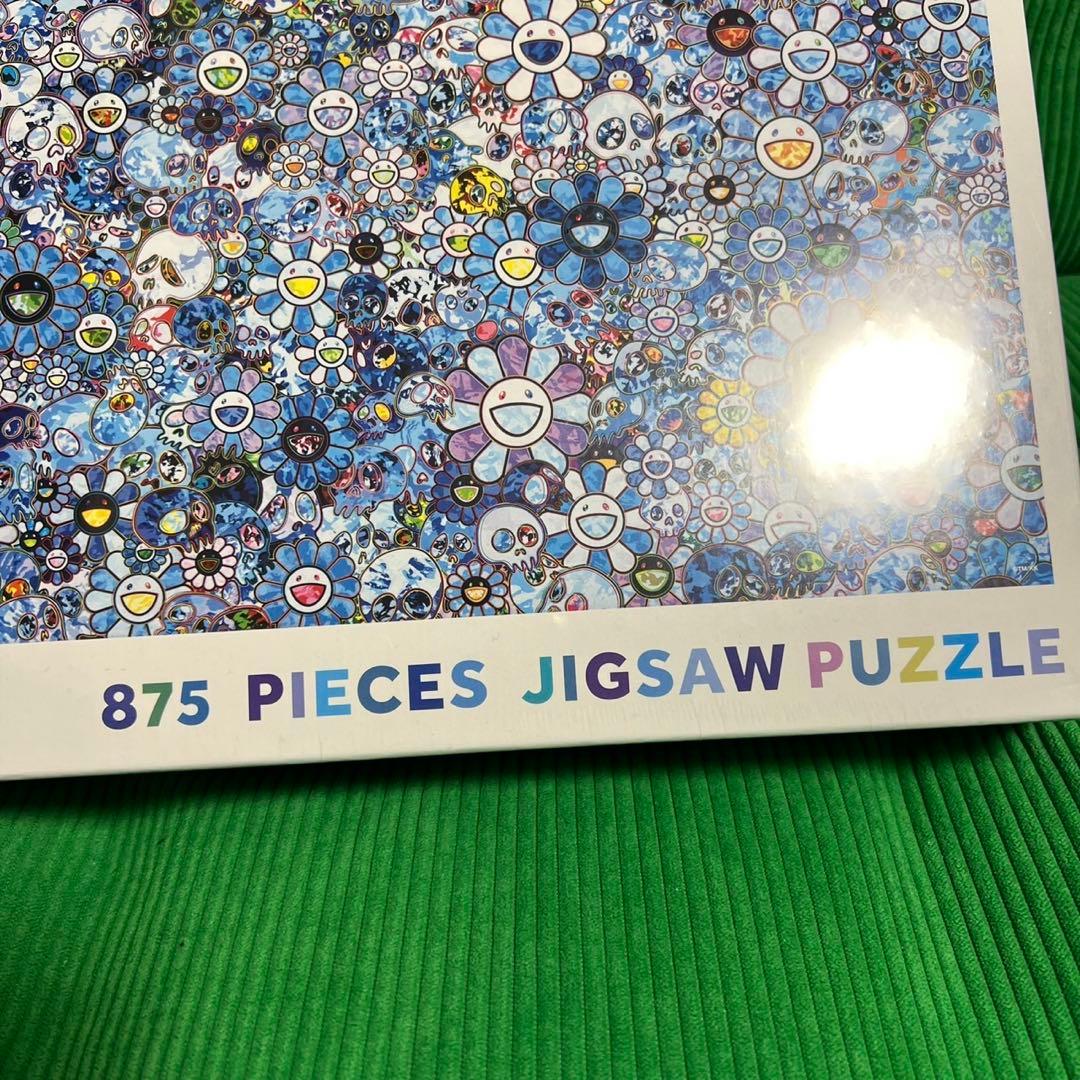 村上隆 ジグソーパズル SKULLS & FLOWERS BLUE
