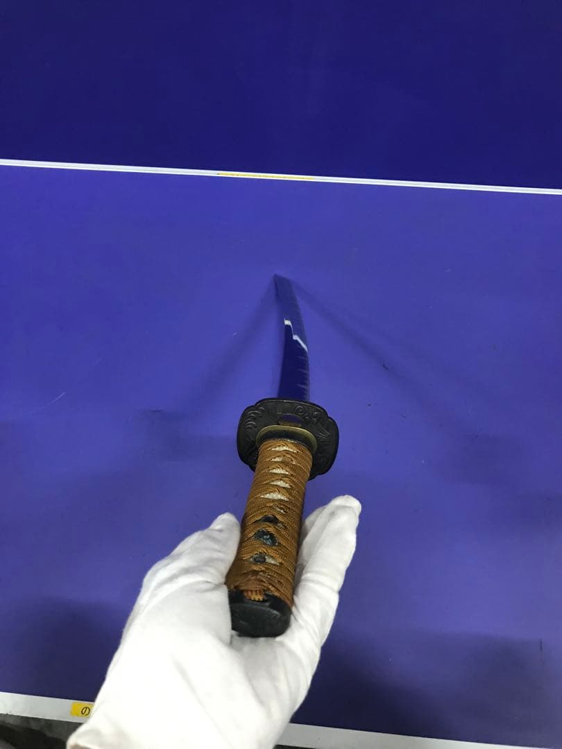 模造刀大小2本セット 金茶柄 雲龍楕円鍔 梨地呂鞘