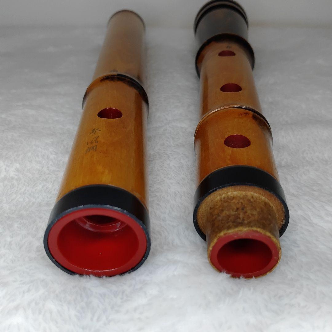 琴風尺八 蝴蝶マーク 琴風調 銘木尺八 門 1尺8