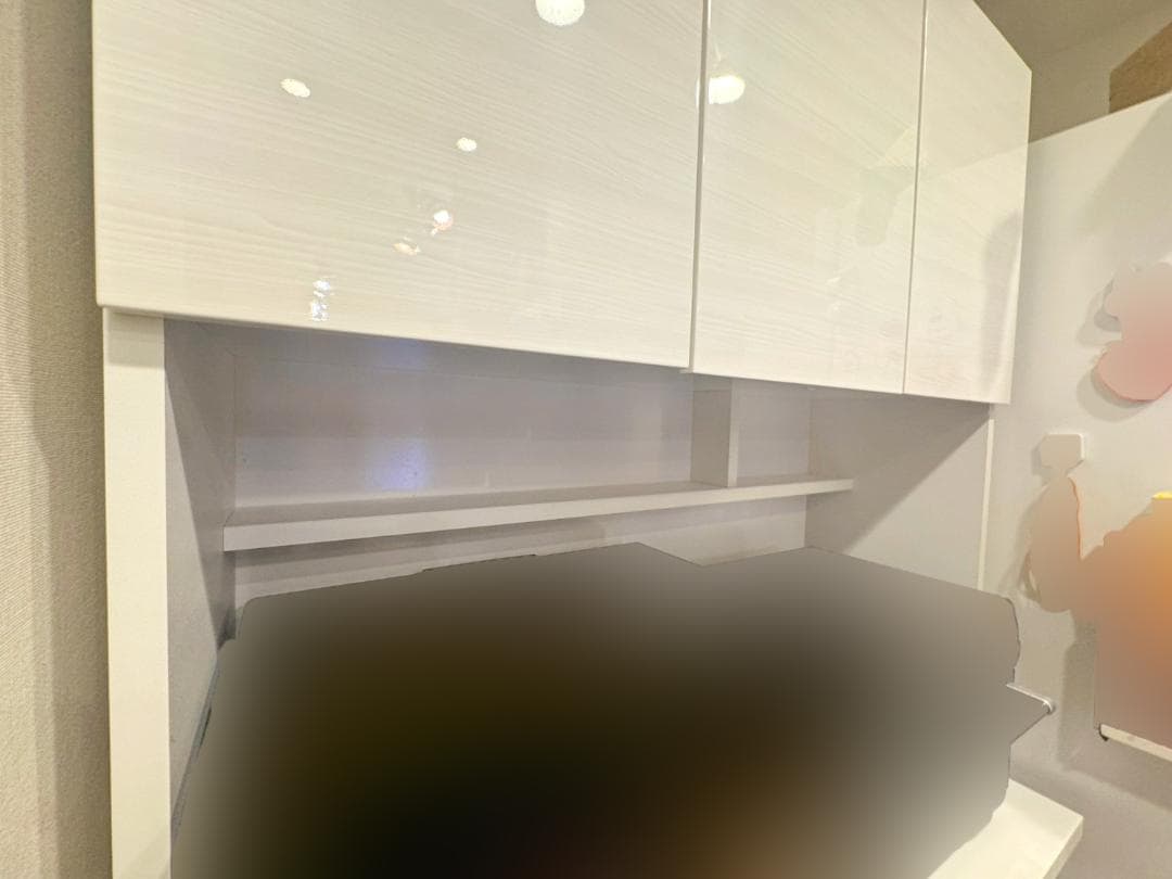 【7月18日以降】ニトリ キッチンボード ソレル 食器棚 100KB WH