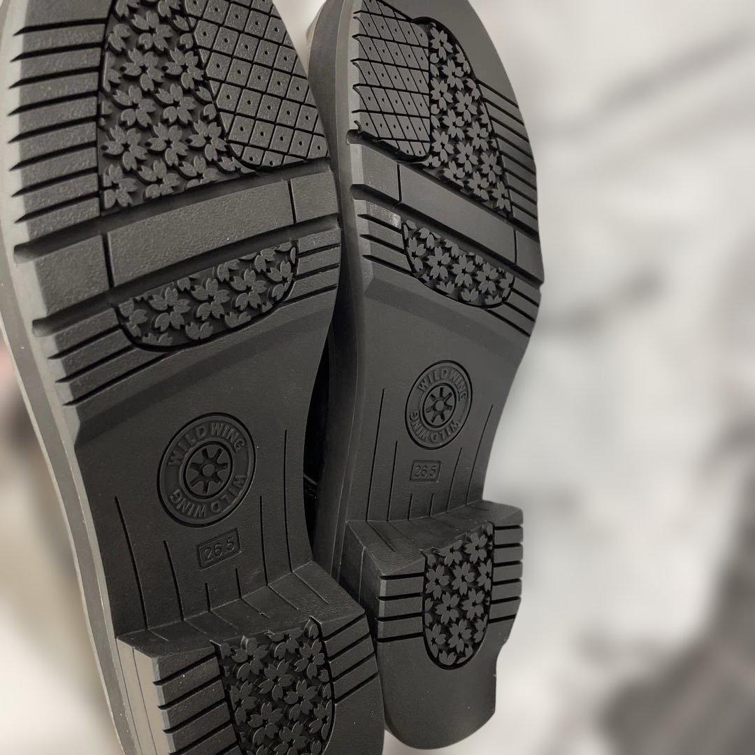 12048 [ワイルドウィング] 厚底スワロー　本革バイクブーツ　26.5cm