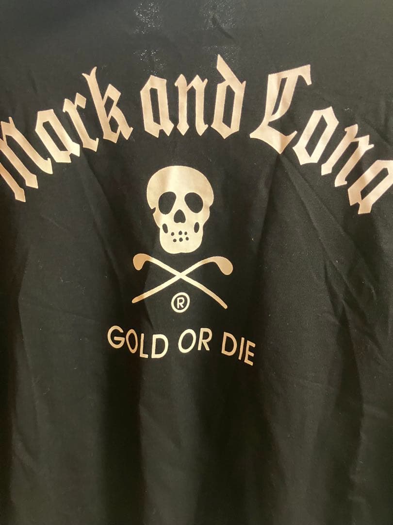 MARK&LONA ハーフジップ バックデザインシャツ 大きいサイズ　黒