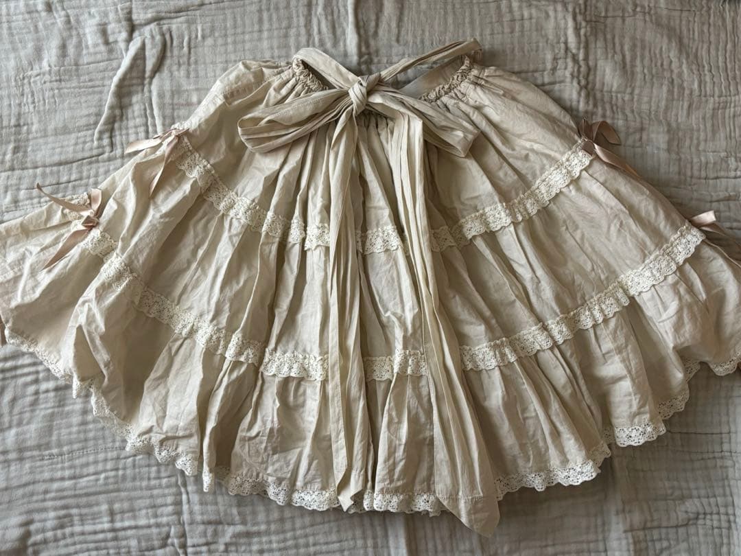 Metamorphose 無地3段ティアードスカートレース原宿ロリータかわいい