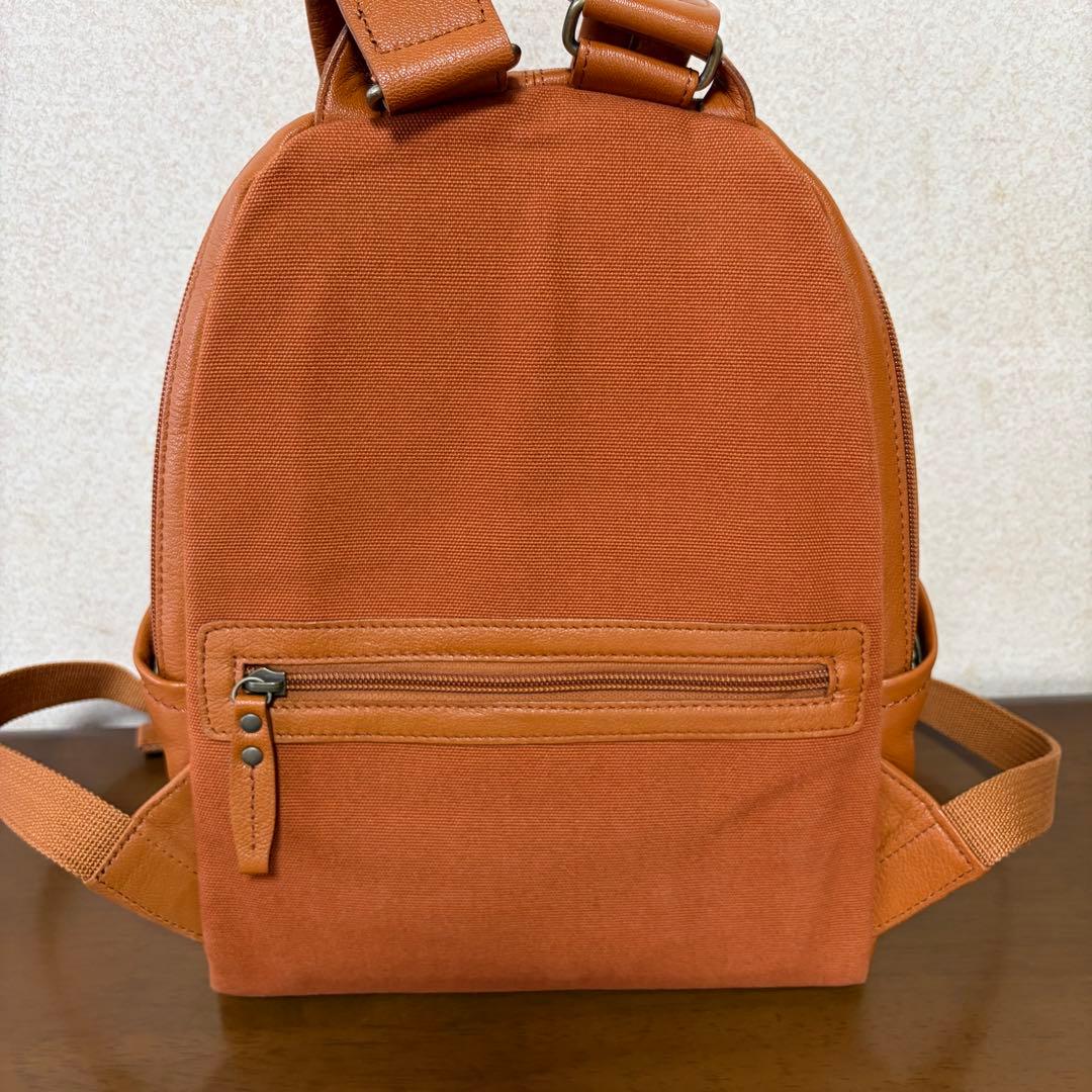 Dacota リュック　ファレル　キャメルカラー　 レザー バックパック