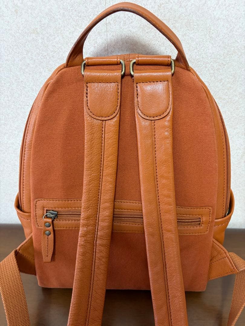 Dacota リュック　ファレル　キャメルカラー　 レザー バックパック
