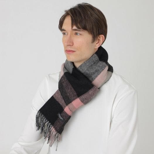 ブラックレーベルクレストブリッジ 新品グレー リバーシブルマフラー