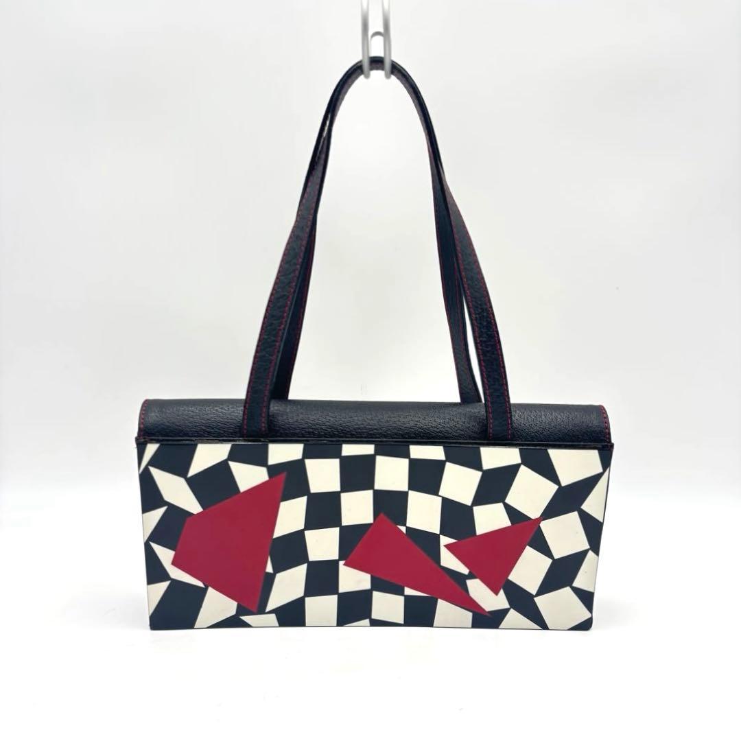 FENDIフェンディ ワンショルダー　ハンドバッグ プラスチック チェック
