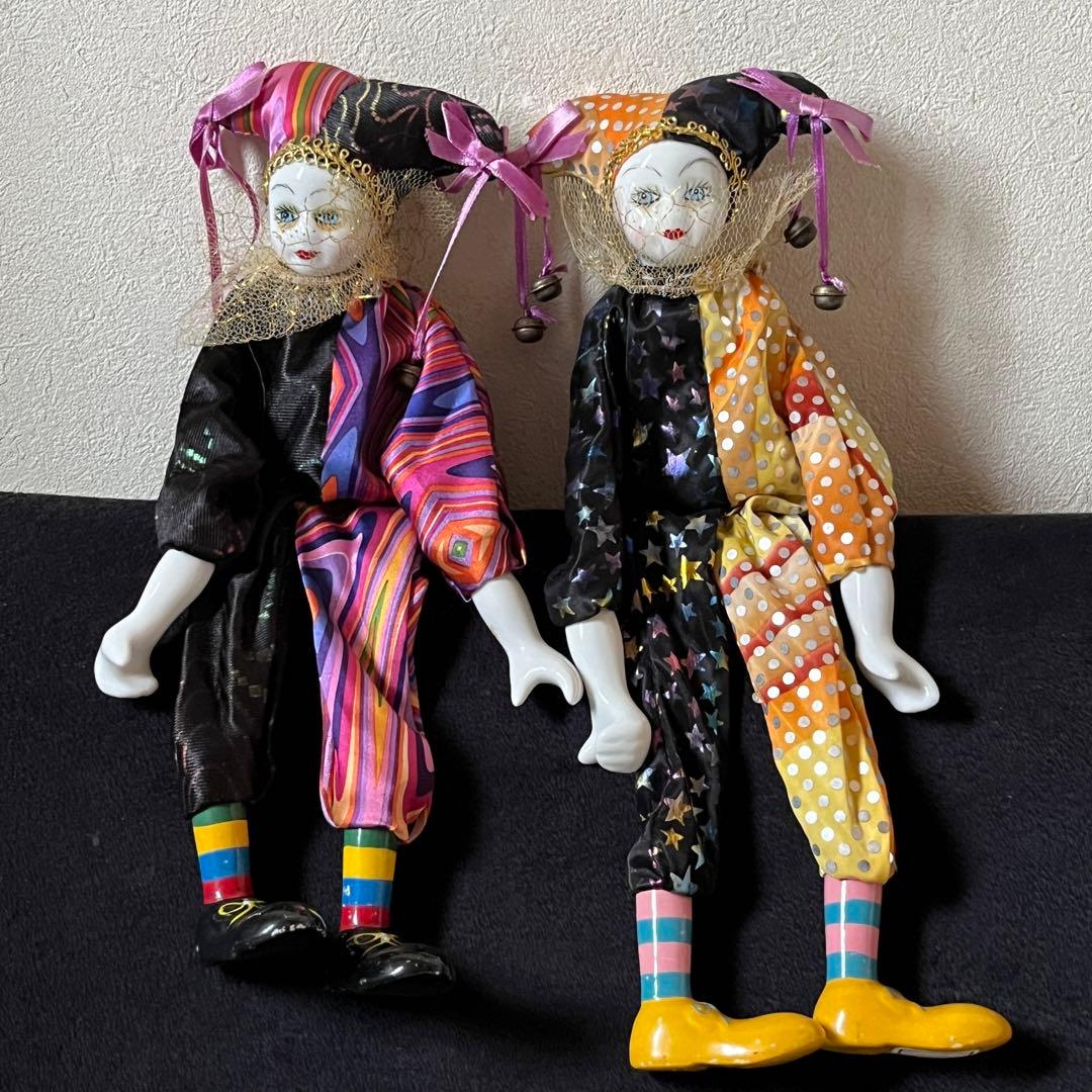 ピエロ 置物 アンティーク オブジェ 陶器 - メルカリ