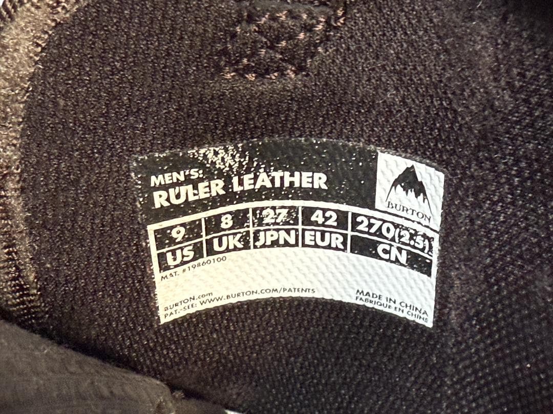 Burton RULER LEATHER 【27cm】19860100200