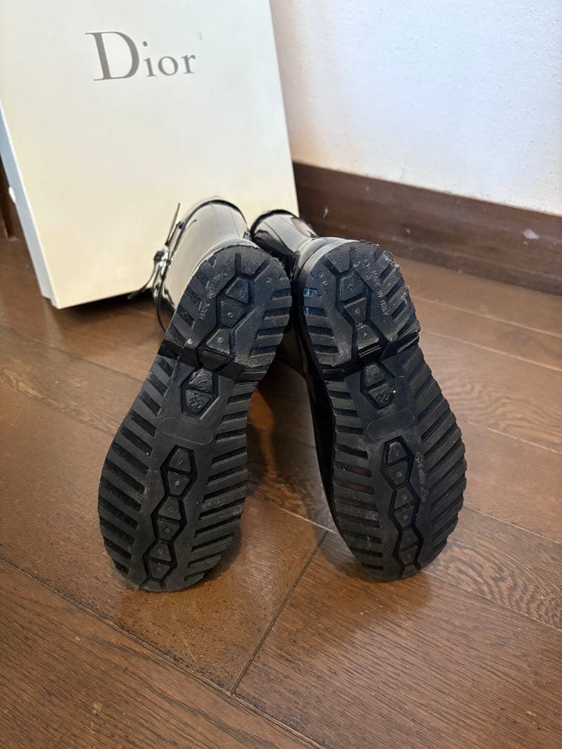 新品！Dior ブラック レインシューズ　21cm