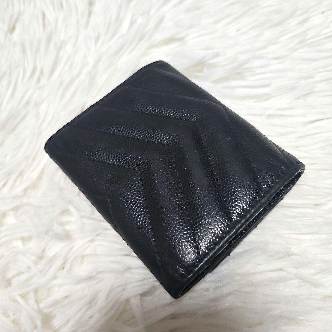 SAINT LAURENT キーケース 6連 キルティング レザー ブラック