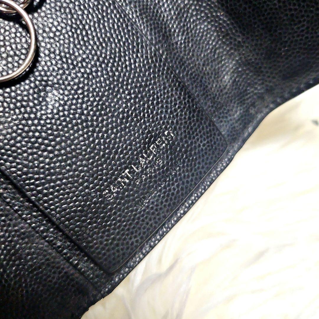 SAINT LAURENT キーケース 6連 キルティング レザー ブラック