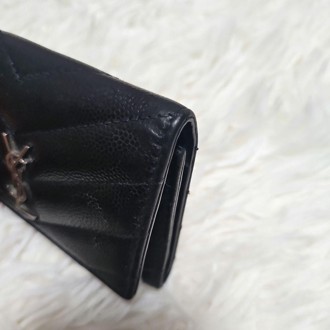 SAINT LAURENT キーケース 6連 キルティング レザー ブラック