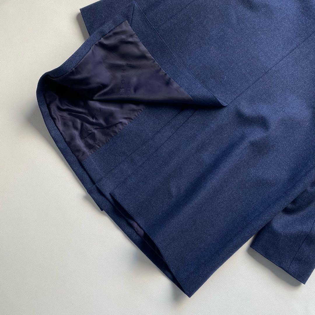 【未使用近/ロロピアーナ】マッキントッシュ ダンケルド ML 38 毛絹 紺