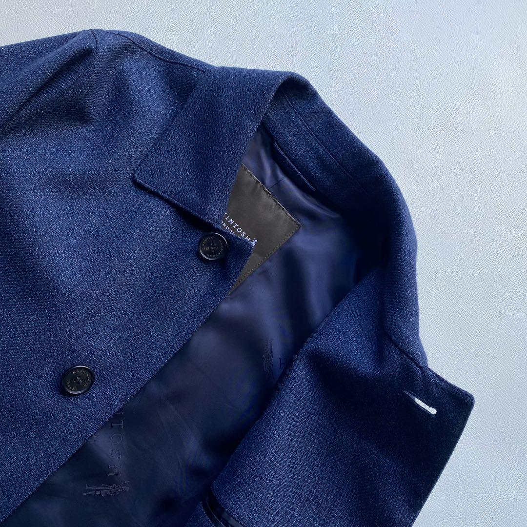 【未使用近/ロロピアーナ】マッキントッシュ ダンケルド ML 38 毛絹 紺