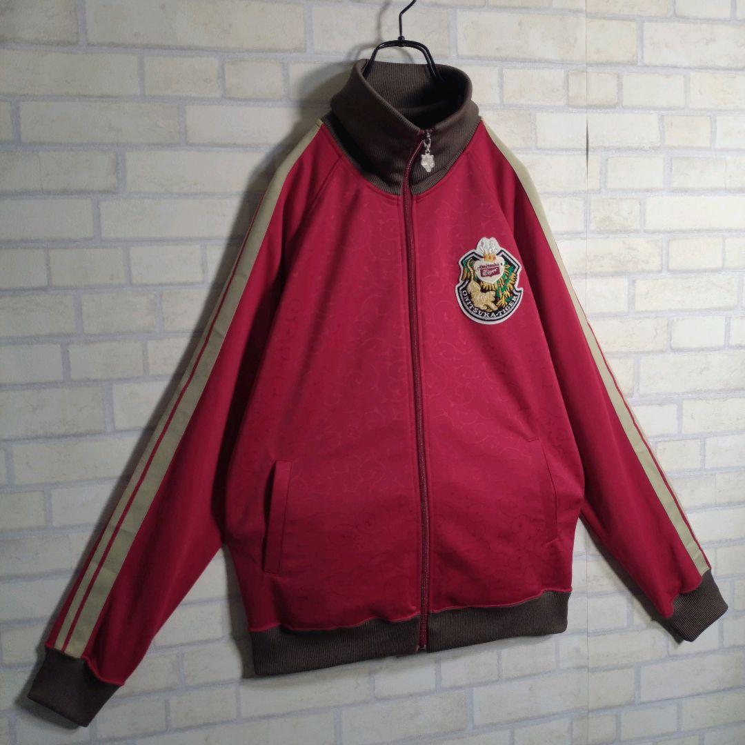 オニツカタイガー★和柄 虎 刺繍ロゴ ワッペン 切替 トラックジャケット L