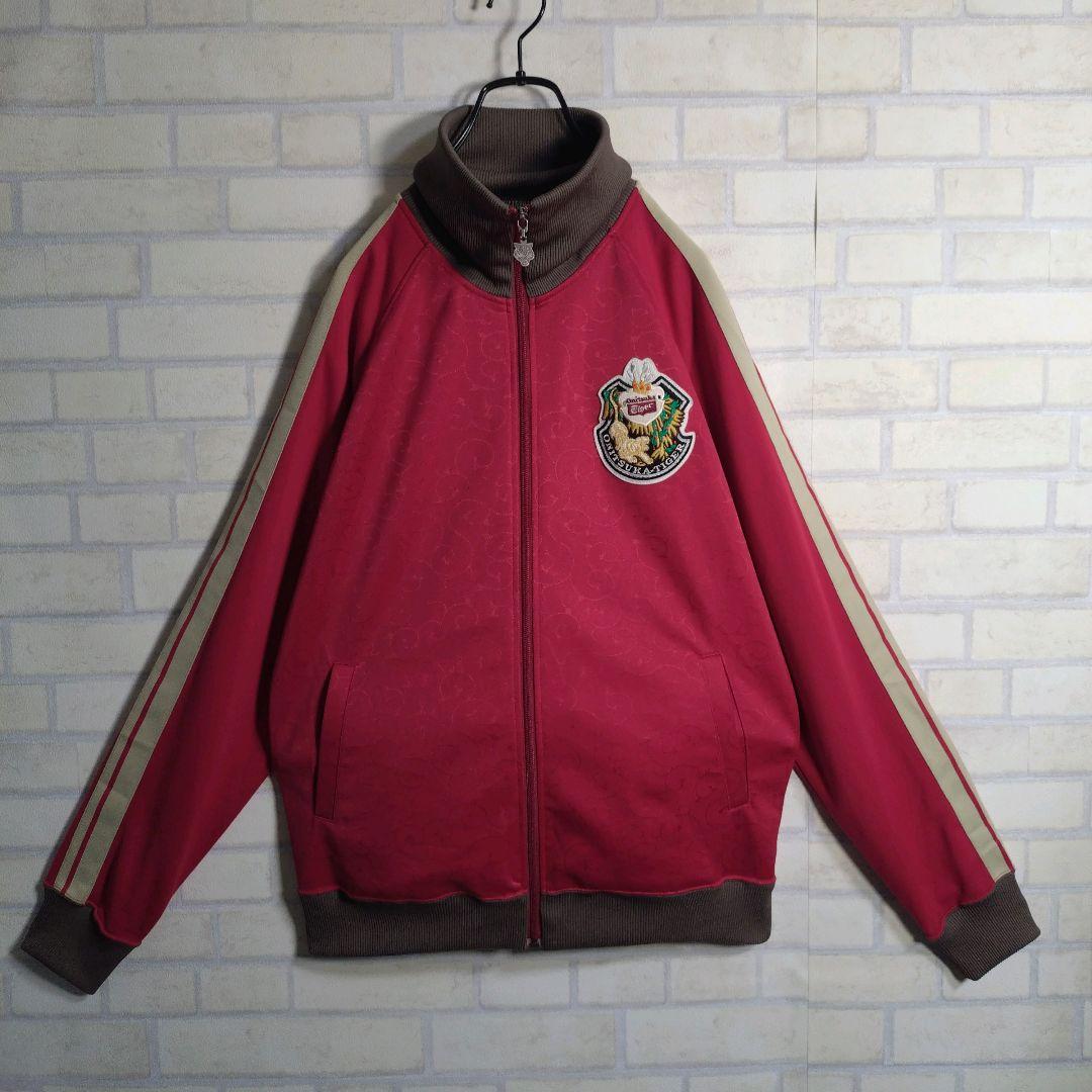 オニツカタイガー★和柄 虎 刺繍ロゴ ワッペン 切替 トラックジャケット L