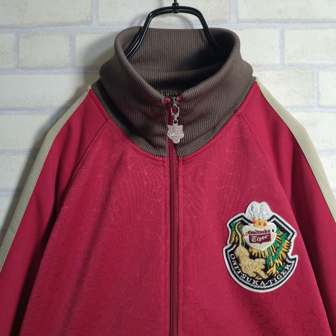 オニツカタイガー★和柄 虎 刺繍ロゴ ワッペン 切替 トラックジャケット L